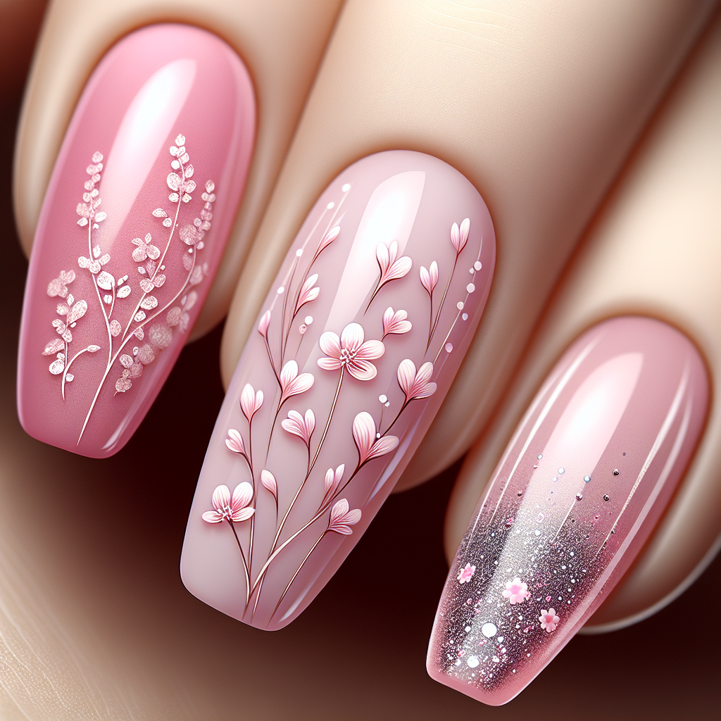 Elegant pink nail art designs