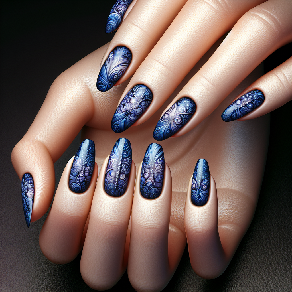 Indigo with subtle shimmer.