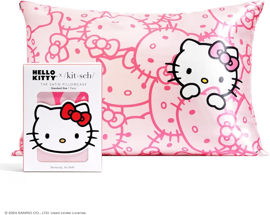 Kitsch Hello Kitty Satin Pillowcase with Zipper